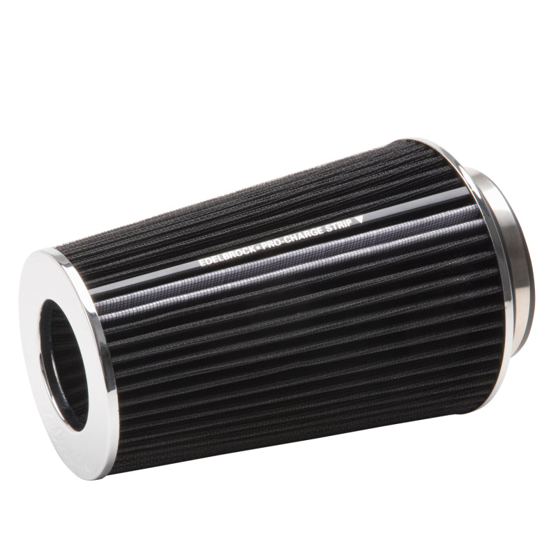 Edelbrock Pro-Flo Air Filter Element Conical 6" Base 4-3/4" Top Diameter - 10-1/2" Tall - Chrome/Black