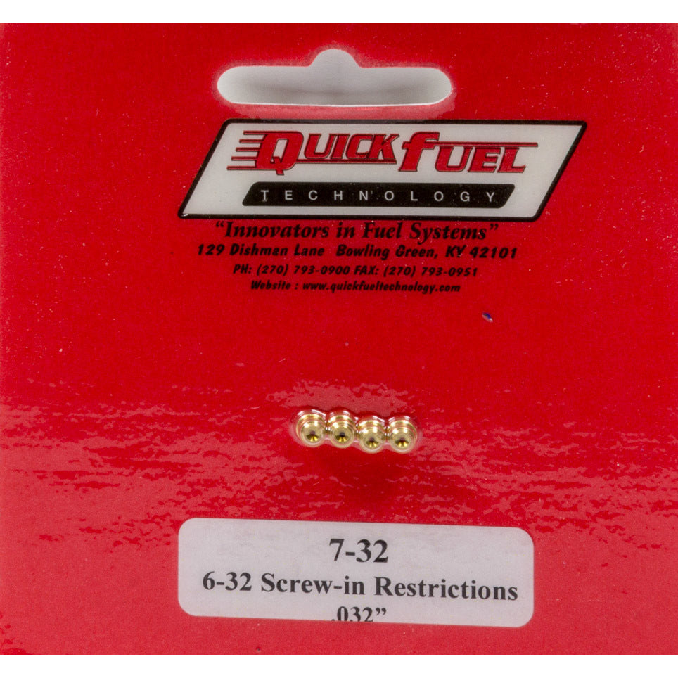 Quick Fuel Technology 6-32 Thread Carburetor Emulsion Jet Blank