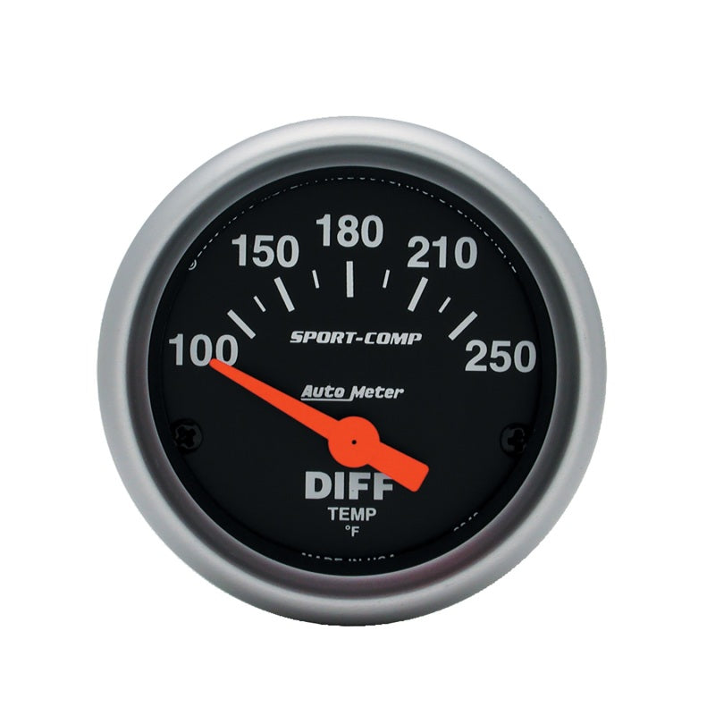 Auto Meter 2-1/16" Sport Comp Electric Differential Temperature Gauge - 100 - 250° F
