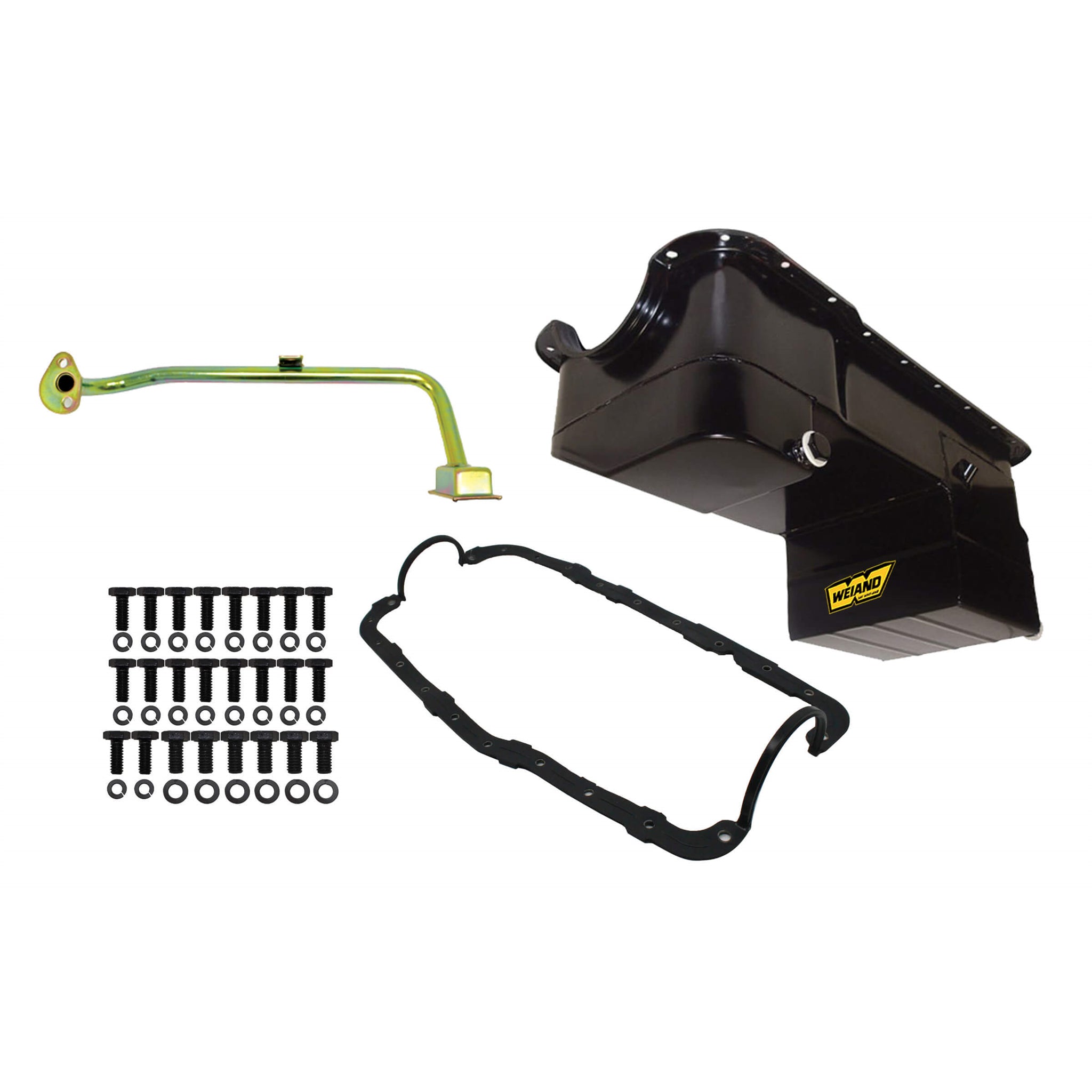 Weiand 7 Quart Oil Pan Kit RR Sump SB Ford 351W 79-93 Black