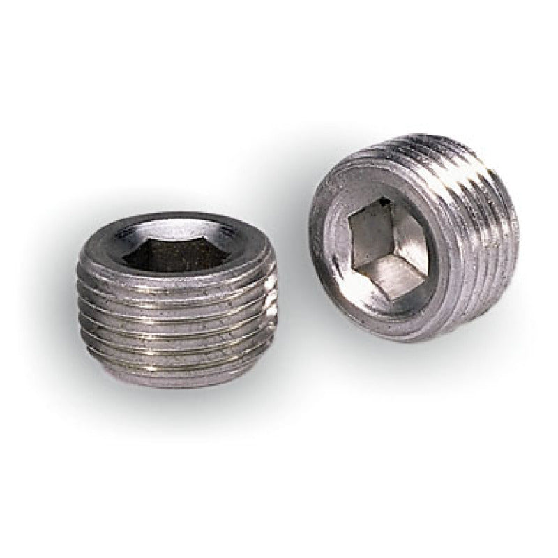 Moroso Aluminum Pipe Plugs - 3/8" NPT Thread - (2 Pack)