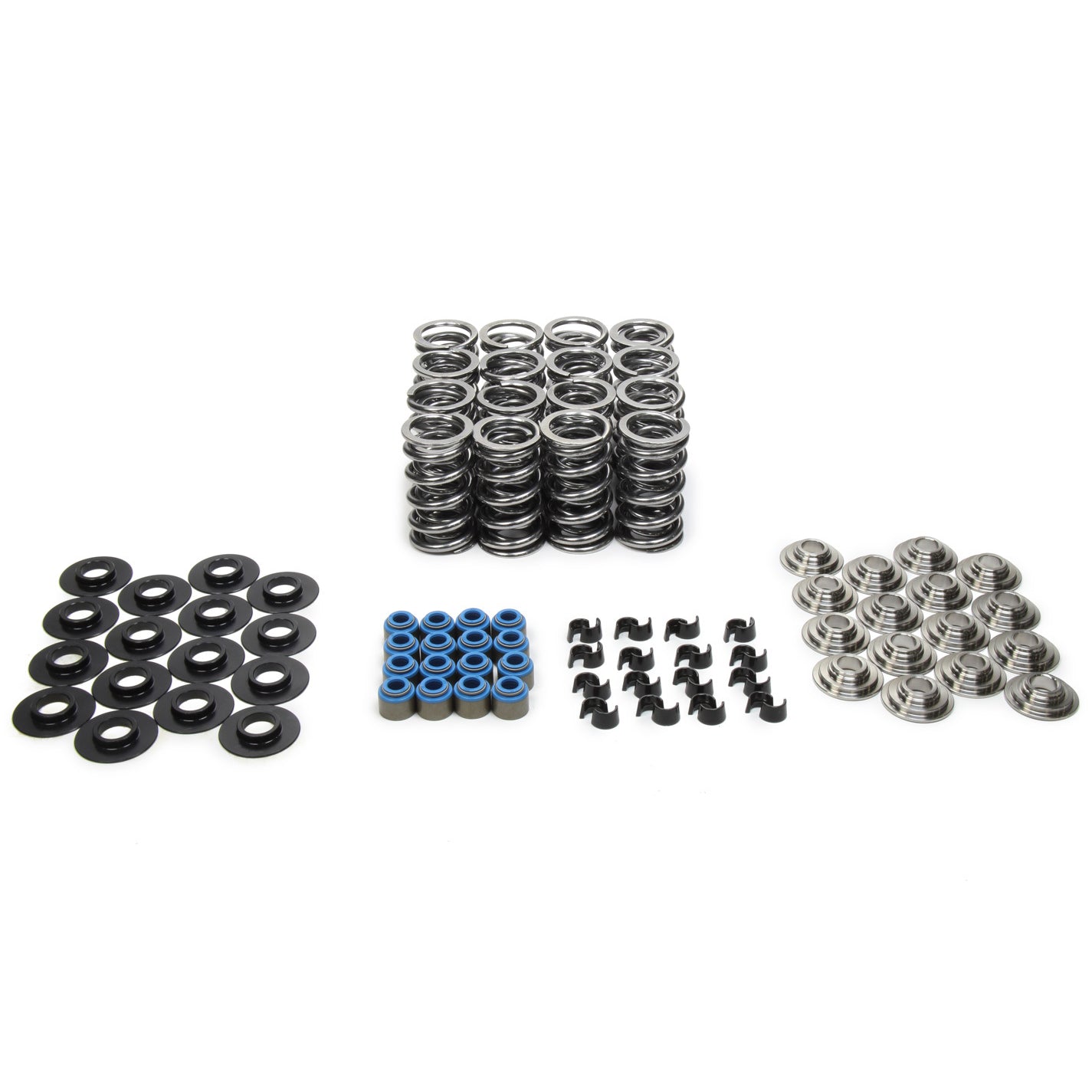 Manley Dual Valve Spring Kit - 379 lb./in Spring Rate - 1.100" Coil Bind - 1.295" OD - Titanium Retainer - GM LS-Series