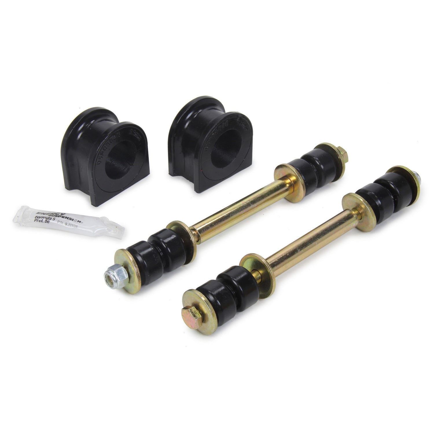 Energy Suspension Hyper-Flex Sway Bar Bushing - Front - 32 mm Bar - End Links - Polyurethane/Steel - Black/Cadmium