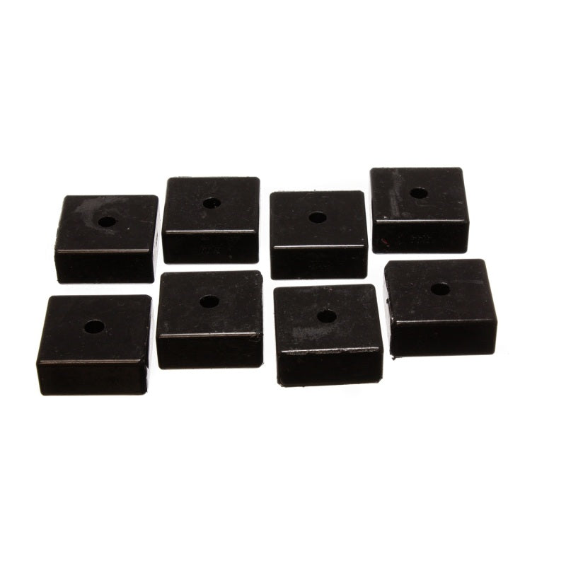 Energy Suspension Leaf Spring Pad Bushing Kit - 2-1/16" Square x 3/8" ID x 15/16" Height - Polyurethane - Black