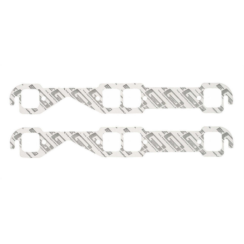 Mr. Gasket Exhaust Manifold Gaskets - SB Chevy - Stock , Small Race Port - Exhaust Port Width: 1.45" , Exhaust Port Height: 1.55" , Center Port to Gasket Top: .86"