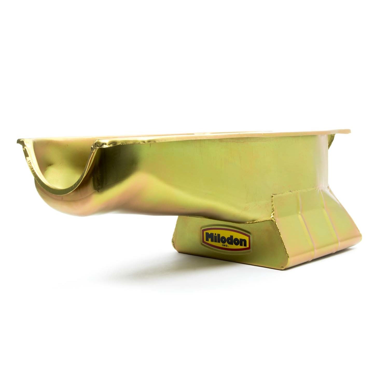 Milodon Street / Strip Rear Sump Oil Pan - 7 Quart - 8.25 in Deep - Cadmium - 1 Piece Seal - Small Block Chevy