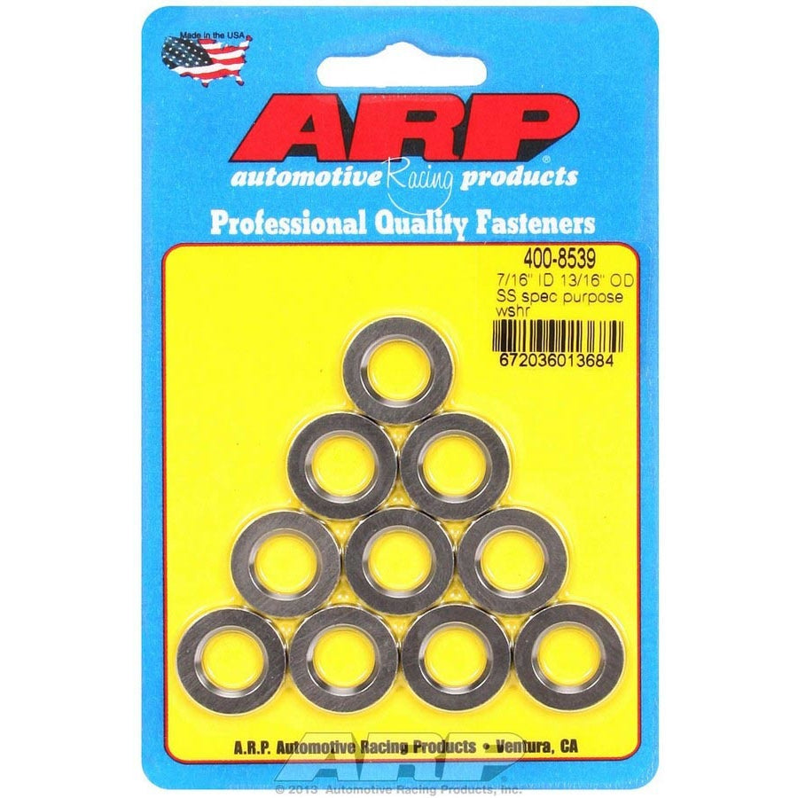 ARP Stainless Steel Flat Washers - 7/16 ID x 13/16 OD (10)