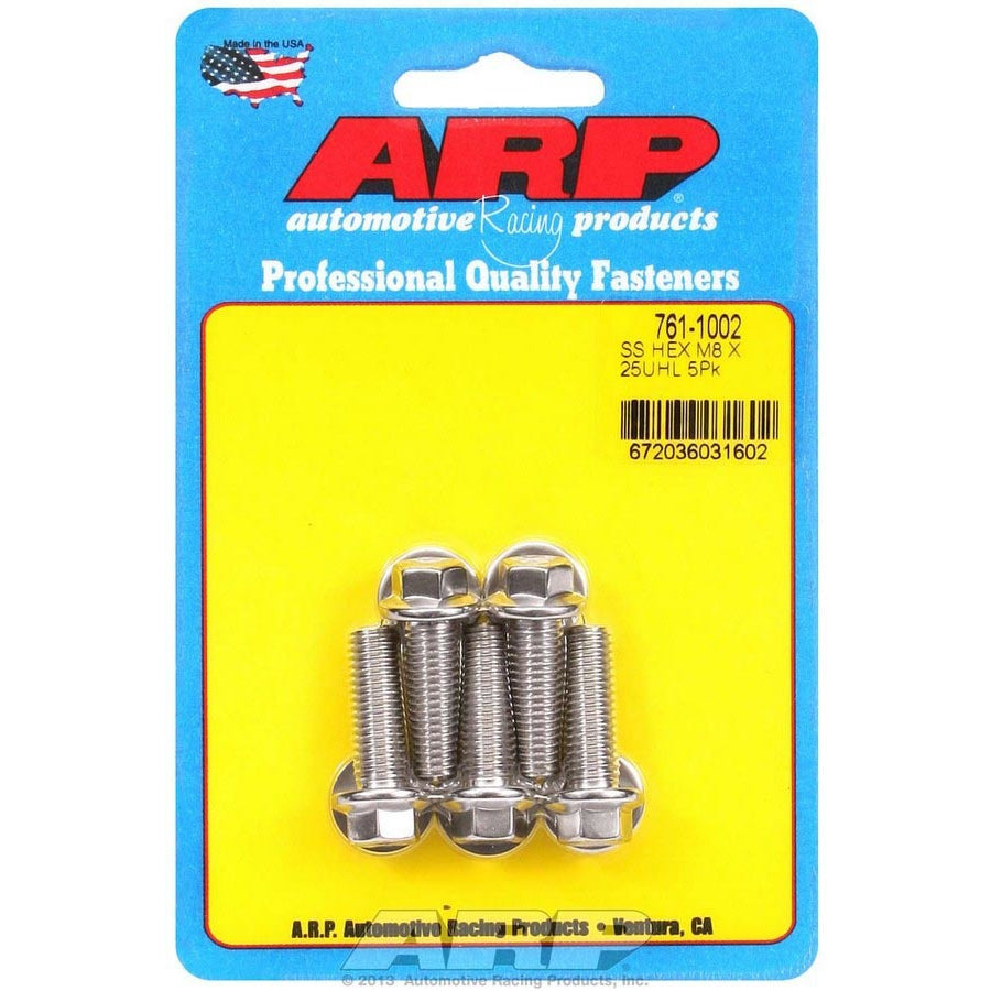 ARP Stainless Steel Bolt Kit - 6 Point (5) 8mm x 1.25 x 25
