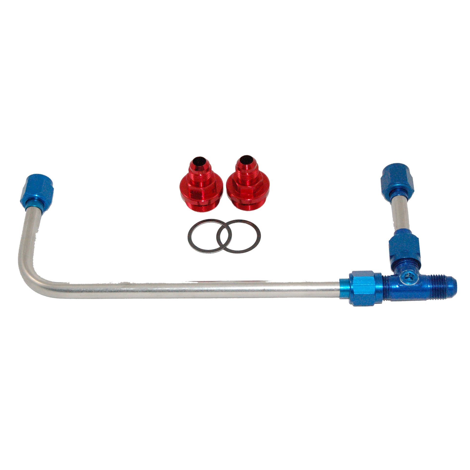 AED Polished Stainless Steel 4160 Carburetor Fuel Line Kit