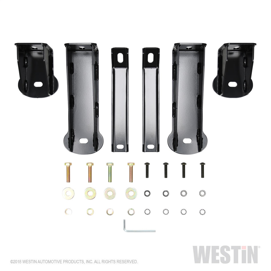 Westin Platinum 4 in Oval Bent Step Bars - Polished Stainless - Crew Cab - GM Fullsize Truck 2019-21 - Pair