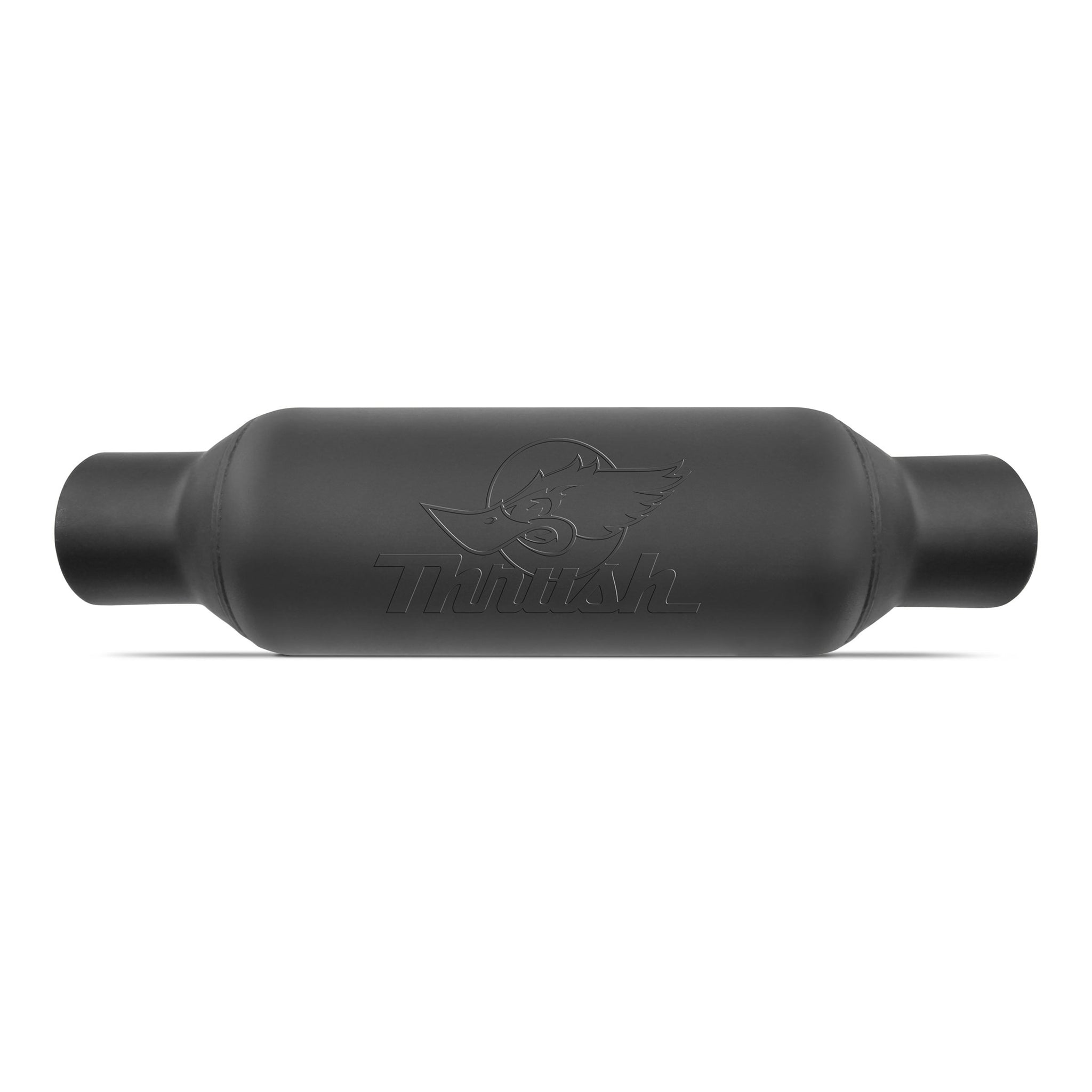DynoMax Thrush Rattler Muffler 3" Center Inlet/Outlet 5 x 12-1/2" Oval Body 18" Long - Steel