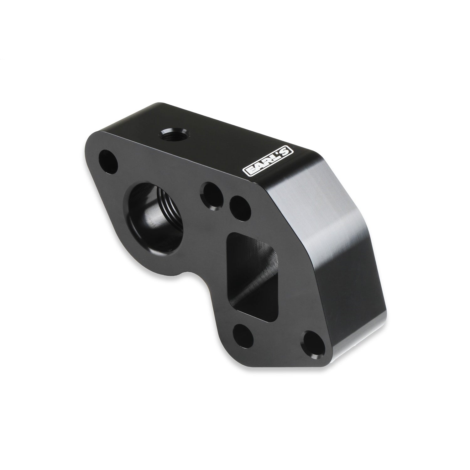 Earl's Water Pump Spacer - 1/8" NPT Port - Gaskets/Hardware Included - Aluminum - Black - Big Block Chevy - GM LS-Series