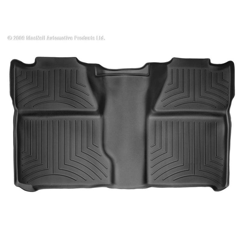 WeatherTech FloorLiner - 2nd Row - Black - Crew Cab - GM Fullsize Truck 2007-13