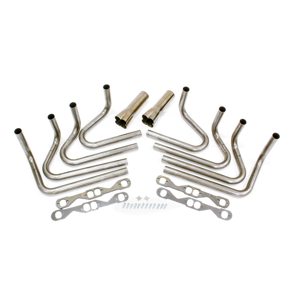 Hedman Hedders 1-3/4" SB Chevy Weld Up Kit- 3" Weld On Collector