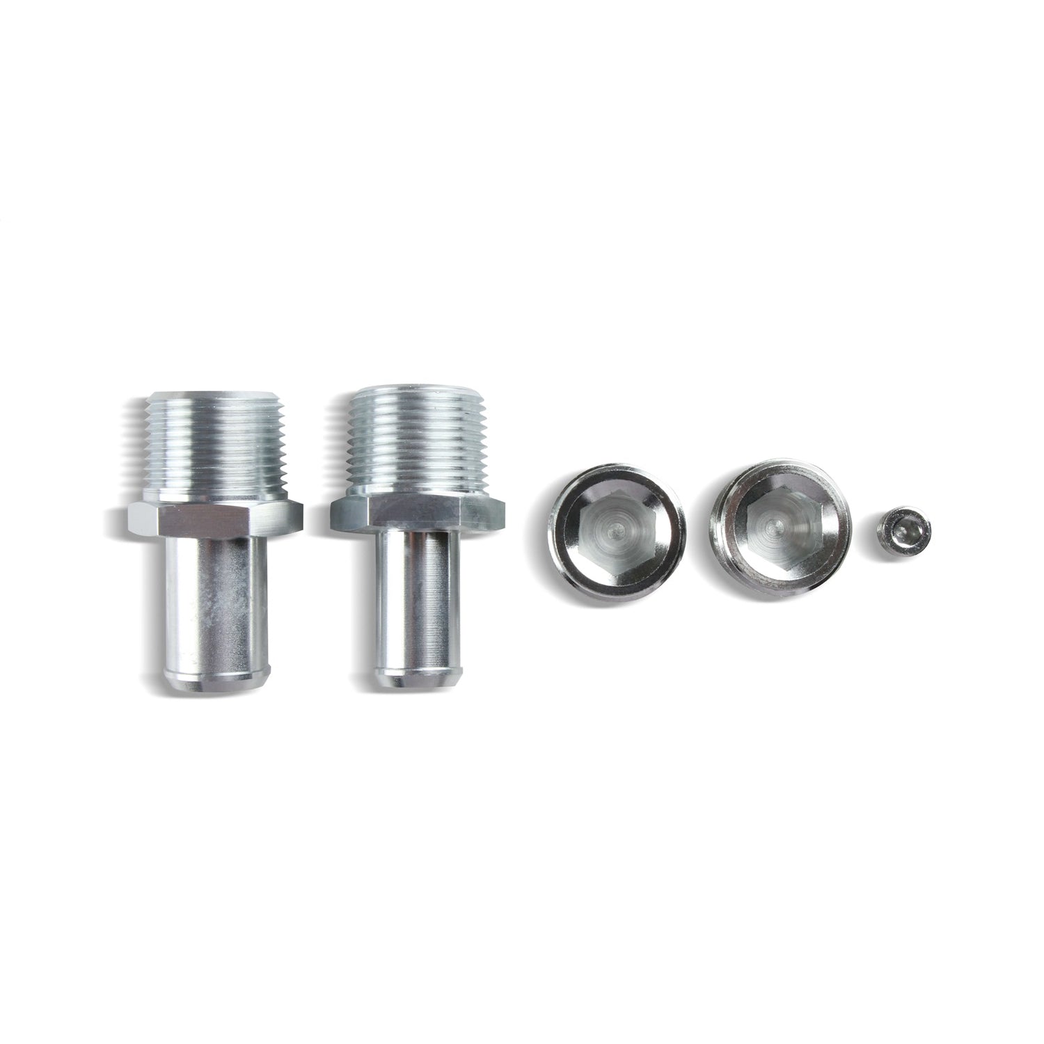 Holley 6 Rib Serpentine Pulley Kit - Cast Aluminum - Black - Small Block Chevy