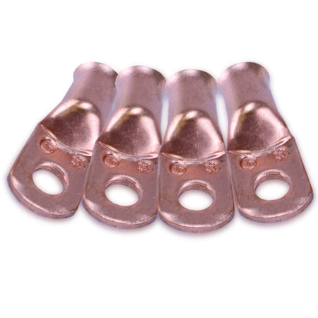 MechMan 1/0 Gauge Copper Cable End w/ 3/8" hole (4 Pack)