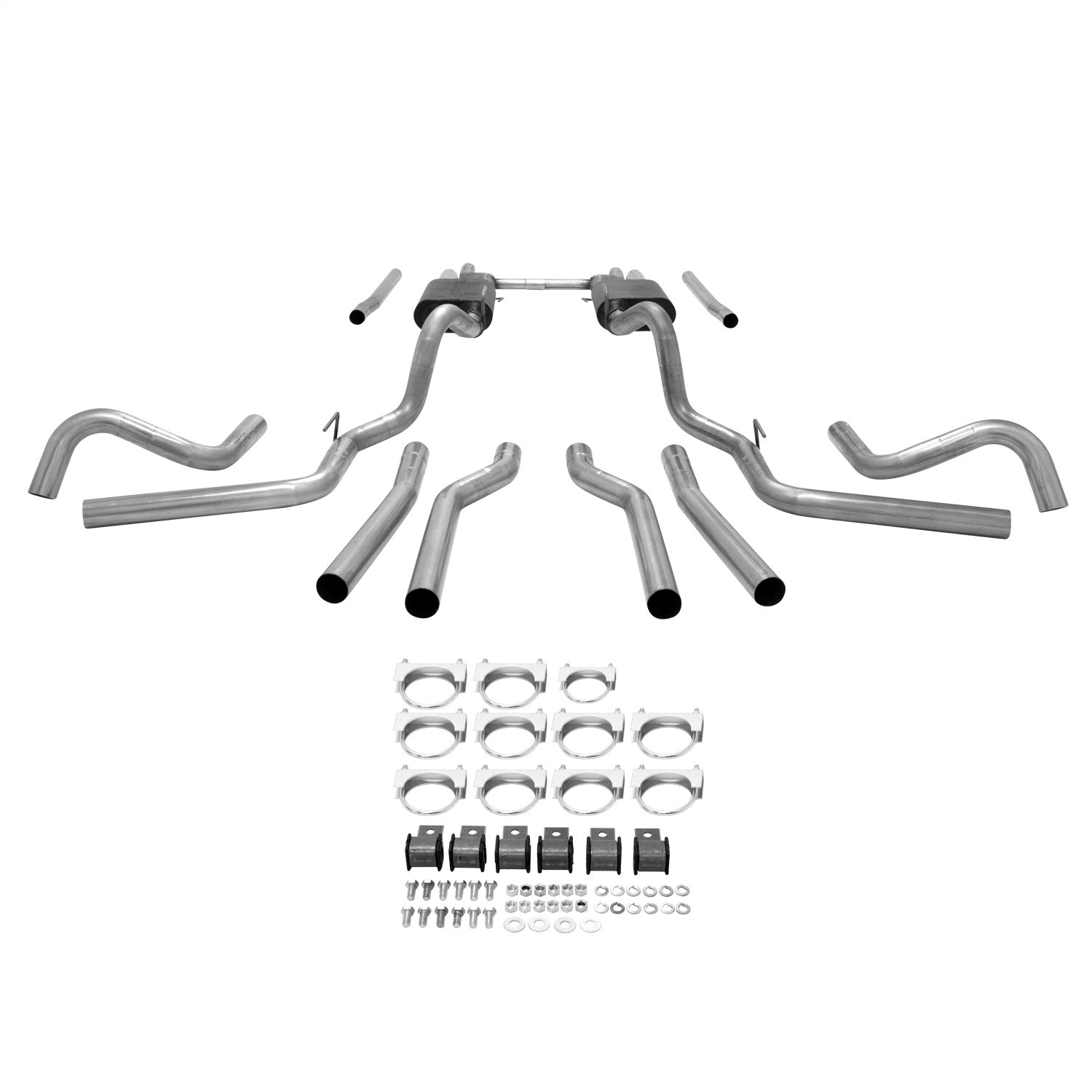Flowmaster American Thunder Exhaust System Header Back 2-1/2" Tailpipe 2-1/2" Tips - Steel
