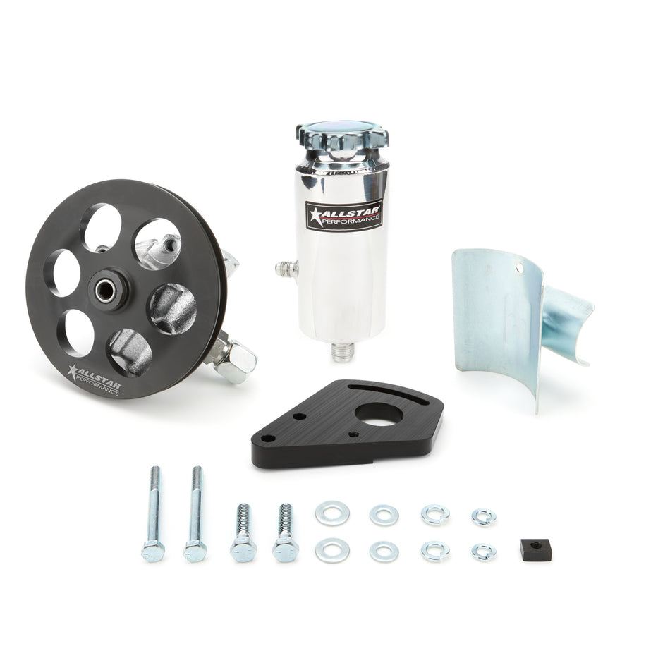 Allstar Performance Power Steering Pump Kit - SB Chevy w/ Block Mount Bracket