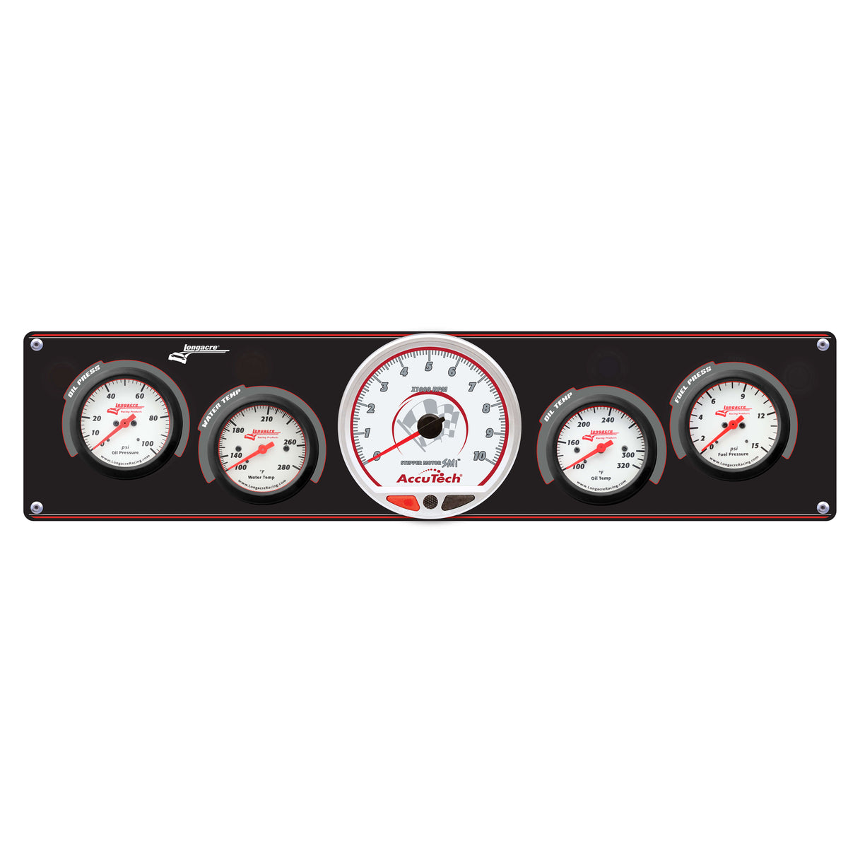 Longacre AccuTech Sportsman Gauge Panel - OP / WT / FP / OT / Tach
