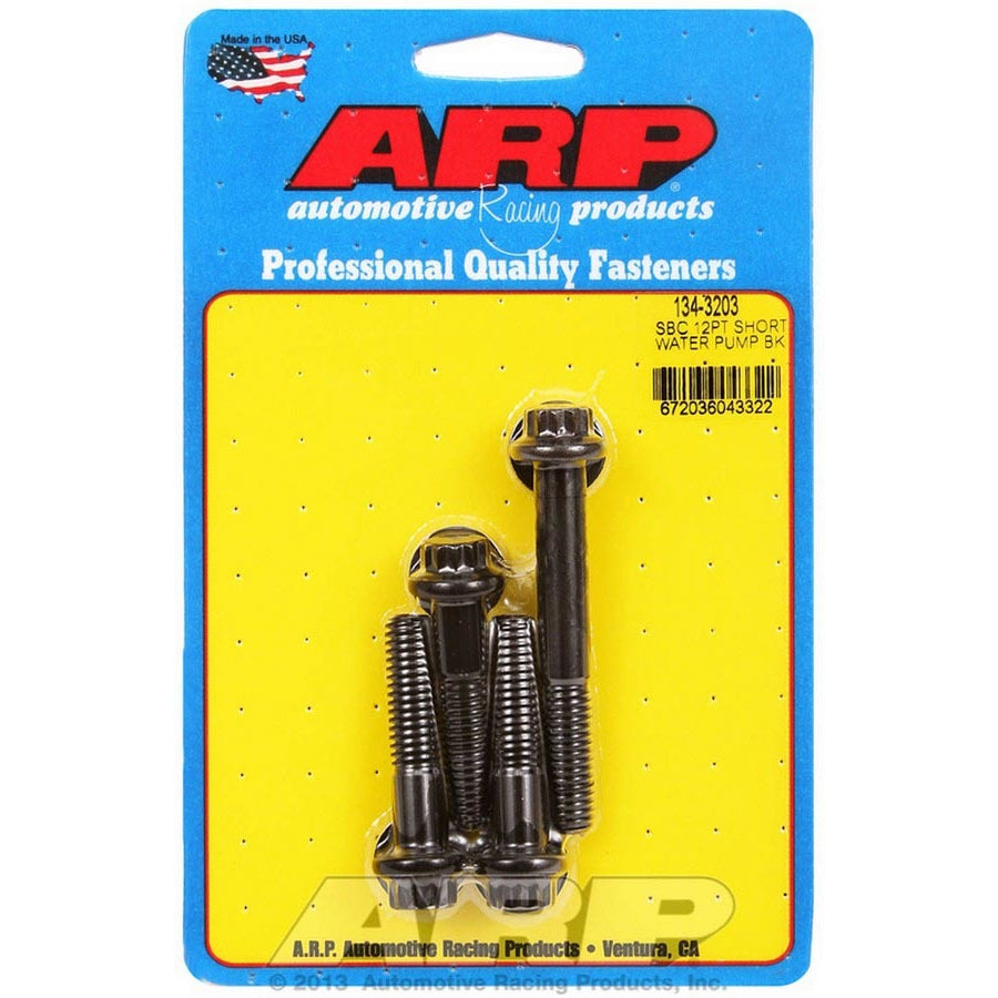 ARP Water Pump Bolt Kit - Chromoly - Black Oxide - Small Block Chevy