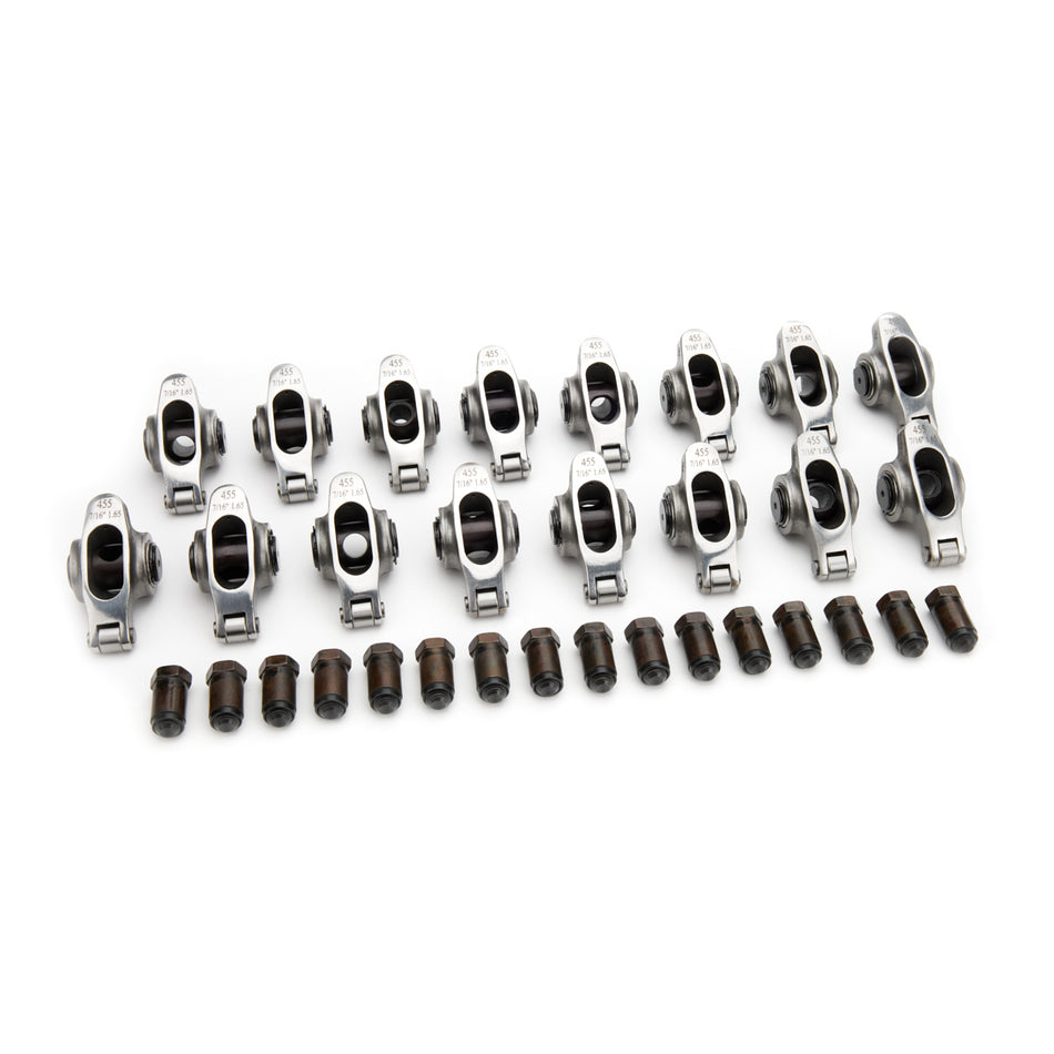 PRW INDUSTRIES Pro-Series Rocker Arm 7/16" Stud Mount 1.65 Ratio Full Roller - Stainless