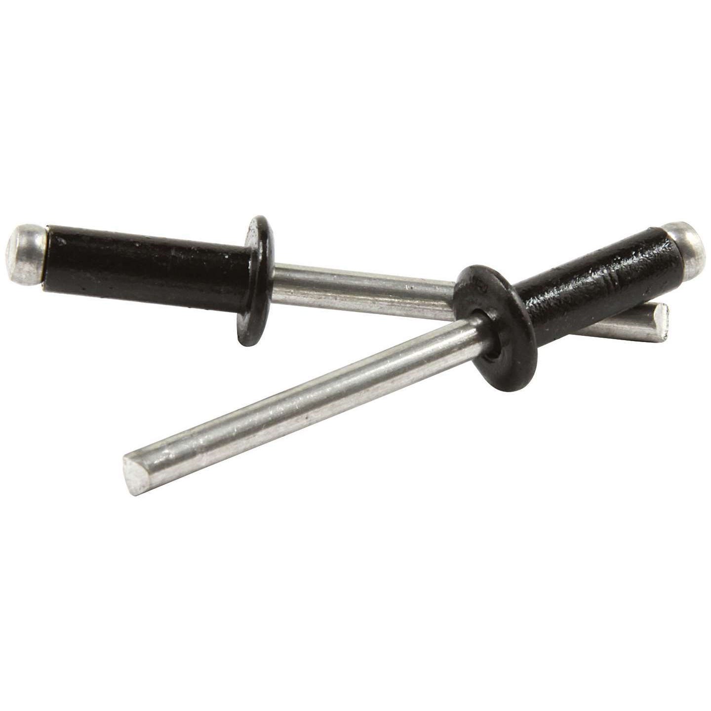 Allstar Performance 3/16" Small Head Aluminum Rivets - Black - 1/4" to 3/8" Grip Range - (250 Pack)