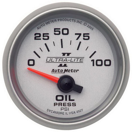 Auto Meter 2-1/16" Ultra-Lite II Electric Oil Pressure Gauge - 0-100 PSI