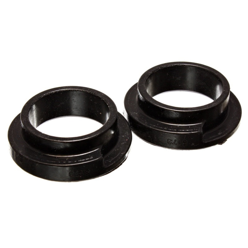 Energy Suspension Hyper-Flex Coil Spring Isolator - 2-1/8 in ID - 3-1/4 in OD - 2-1/2 in Lip OD - 5/8 in Thick - Black - Universal - Pair
