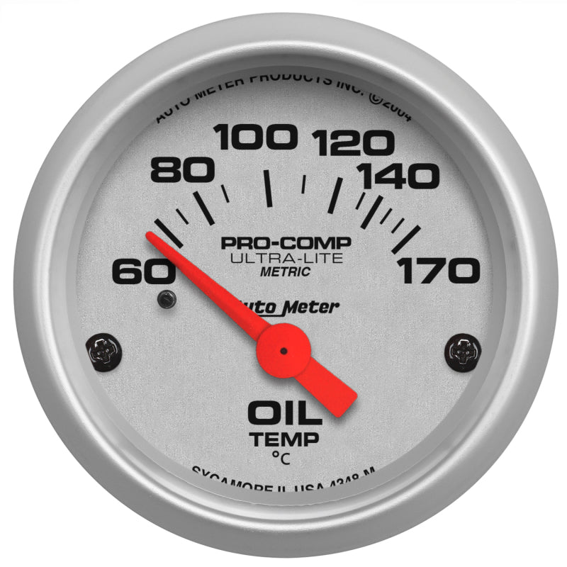 Auto Meter Ultra-Lite Electric Oil Temperature Gauge - 2-1/16"