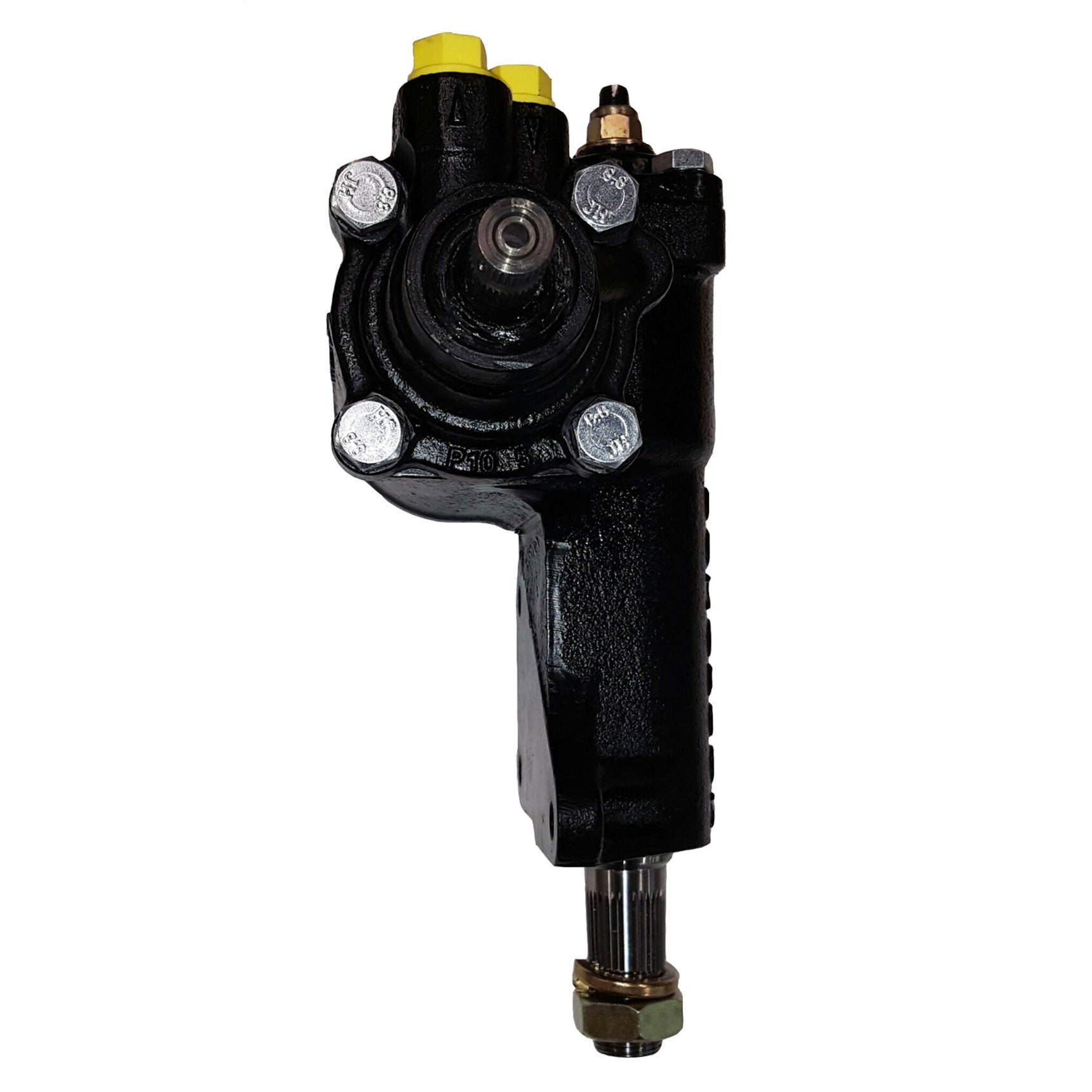 Borgeson Power Steering Box - 14 to 1 Ratio - 1 in Sector Shaft - Black Paint - Ford Mustang 1965-70