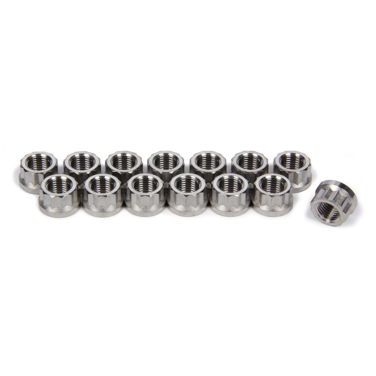 Ti22 Header Flange Nut Set 12-Point Titanium 14-Pieces