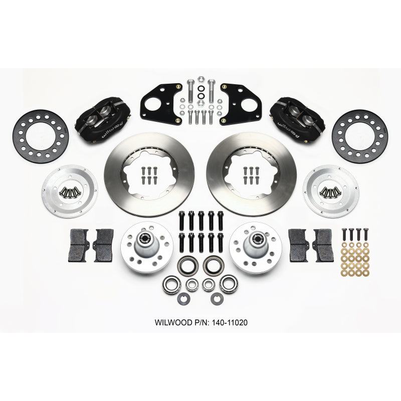 Wilwood Dynalite Pro Series Front Brake Kit - Black - Plain Face Rotor - 11" Rotor E-Body
