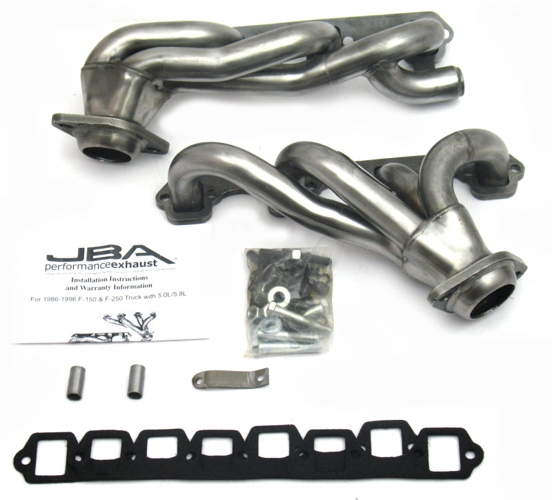 JBA Shorty Headers - 1-5/8" Primary - 2-1/2" Collector - Stainless - 5.8 L - (Pair)