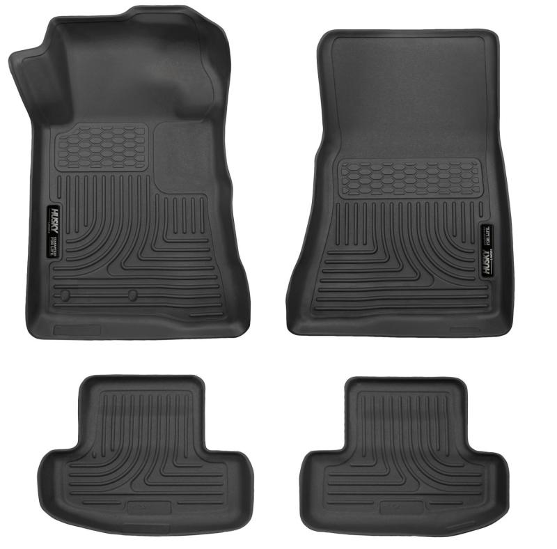 Husky Liners Front/2nd Seat Floor Liner Weatherbeater Plastic Black - Ford Mustang 2010-14