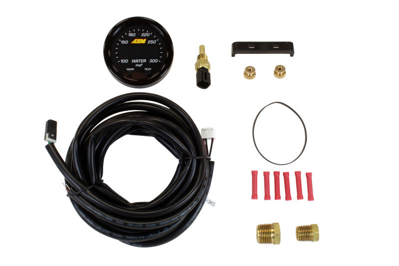 AEM X-Series Temperature Gauge 100-300 Degree F Electric Digital - 2-1/16" Diameter