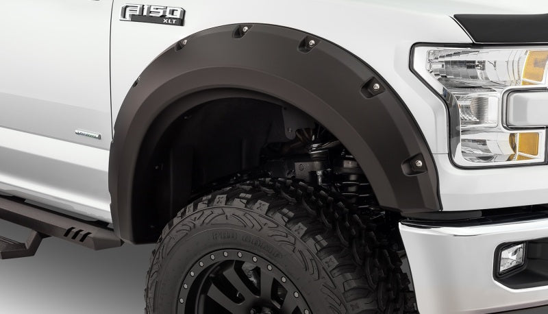 Bushwacker Pocket Style Fender Flare Front/Rear 2" Wide Plastic - Black