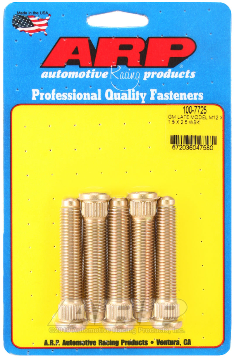 ARP Wheel Stud Kit 5 Pack GM L/M 12mm x 1.5 x 2.5