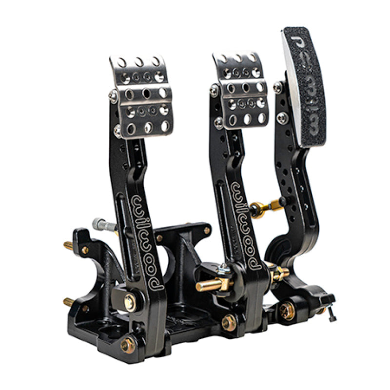 Wilwood Floor Mount Brake, Clutch and Throttle Pedal w/ Linkage - Adjustable Ratio