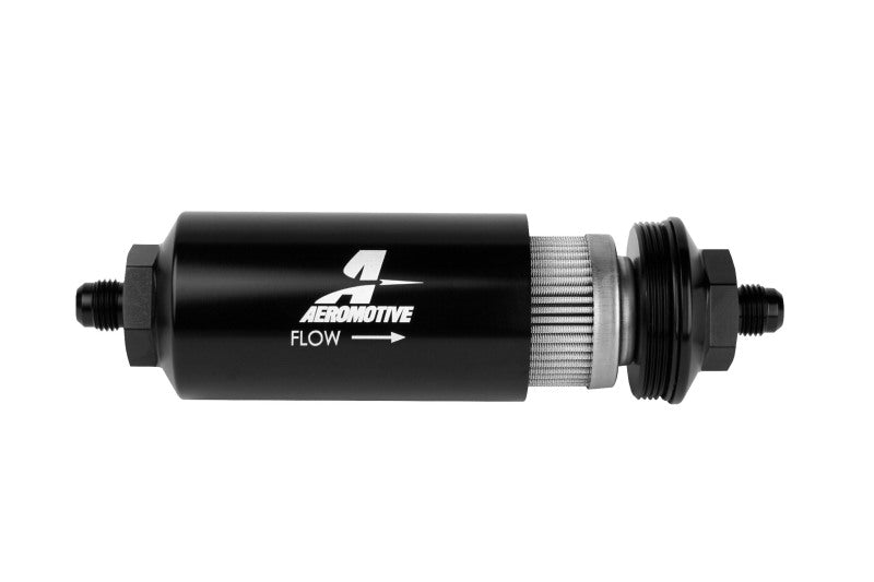 Aeromotive Inline Fuel Filter 2" OD - 100 Micron - 6AN - Black