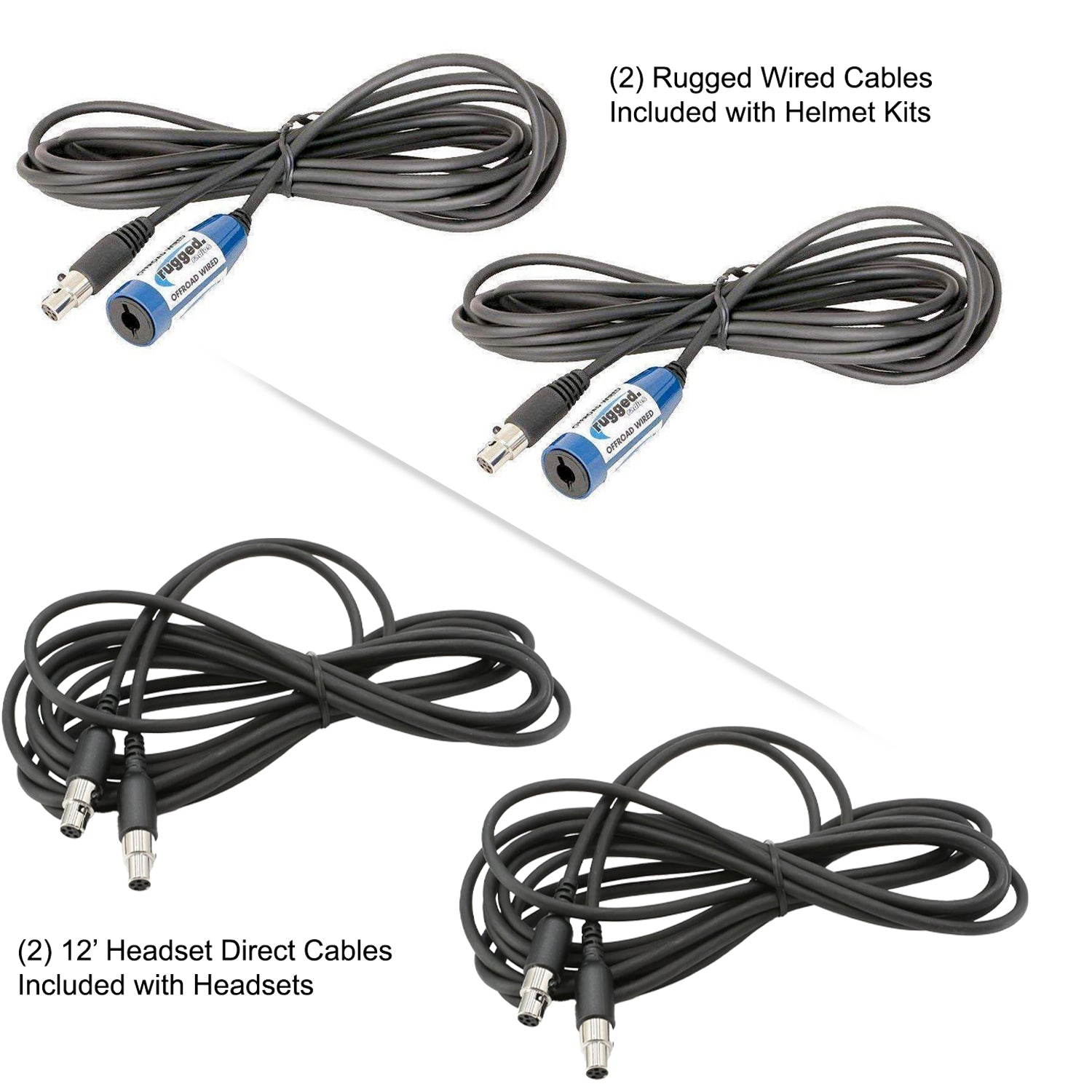 Rugged Radios 364 Intercom Kit â€“ 2-Person Bluetooth Intercom System - Helmet Kits 364-2P-HK