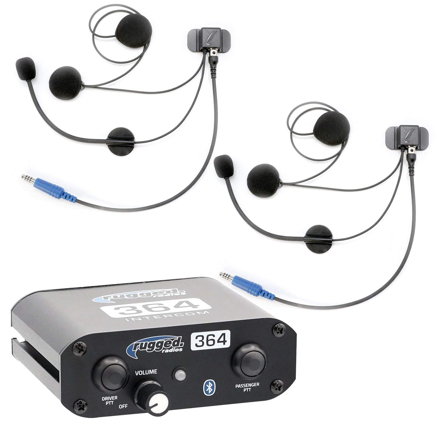 Rugged Radios 364 Intercom Kit â€“ 2-Person Bluetooth Intercom System - Helmet Kits 364-2P-HK