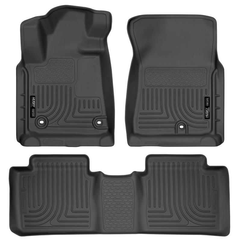 Husky Liners Front/2nd Seat Floor Liner Weatherbeater Plastic Black - Toyota Tundra 2014-15