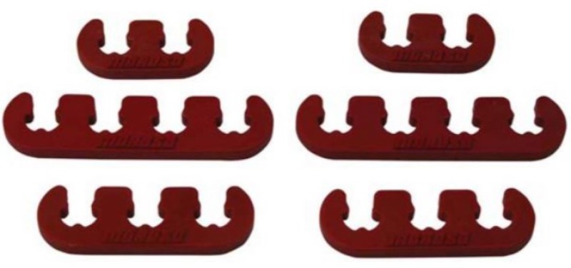 Moroso Spark Plug Wire Separators - Red - 7-8mm