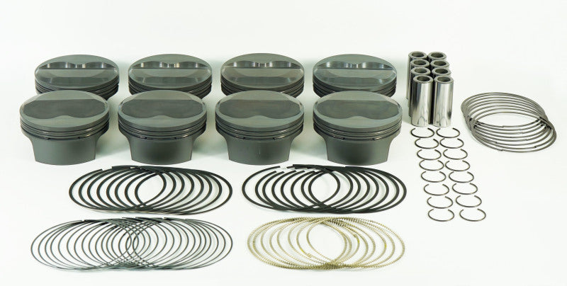 Mahle PowerPak Forged Piston and Ring Kit - 4.125 in Bore - 1.0 x 1.0 x 2.0 mm Ring Groove - Plus 4.00 cc - Small Block Chevy