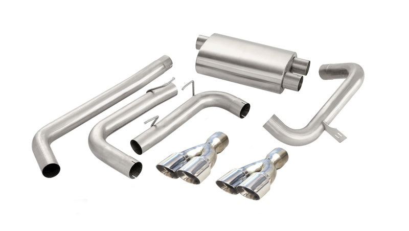 Corsa Sport Cat-Back Exhaust System - 3 in Diameter - 3-1/2 in Tips - GM LS-Series - GM F-Body 1998-2002