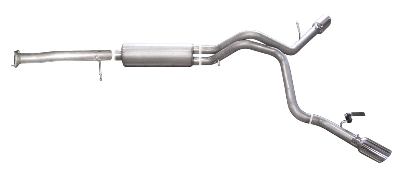 Gibson Dual Extreme Cat-Back Exhaust System - 3 in Tailpipe - 5 in Tips - Polished - Chevy / Pontiac Compact Car 1967-69