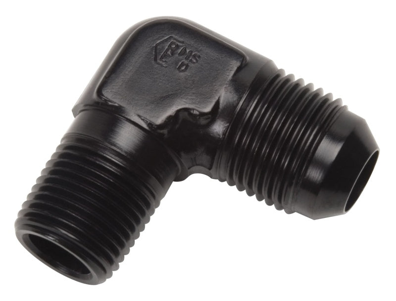 Russell ProClassic -06 AN to 3/8" NPT 90° Adapter - Black