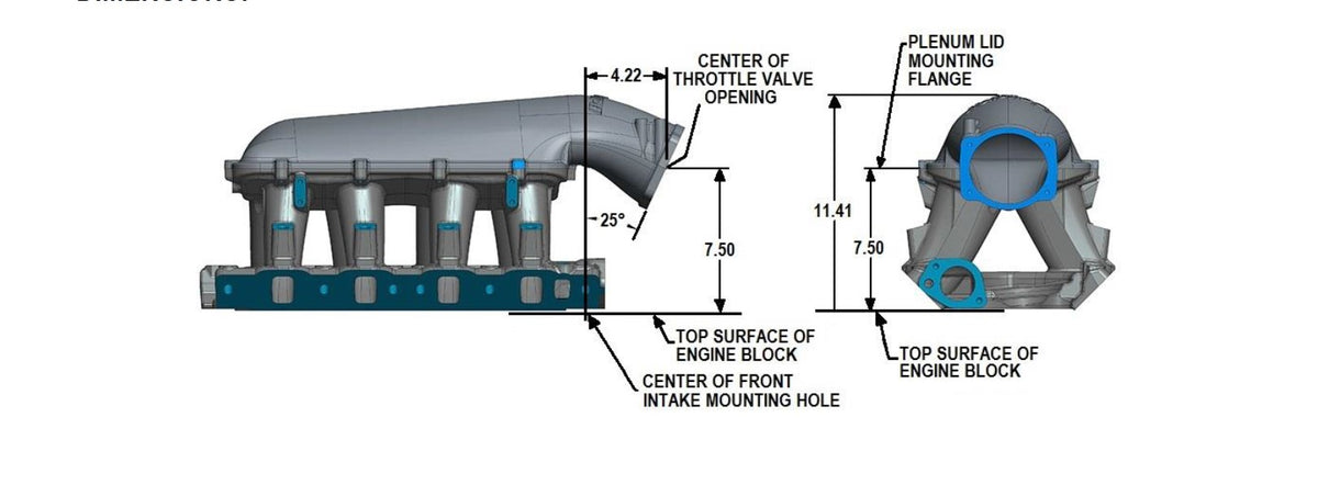 Holley EFI Hi-Ram EFI Intake Manifold Kit - 105 mm Throttle Body Flange - Black - 351W Small Block Ford