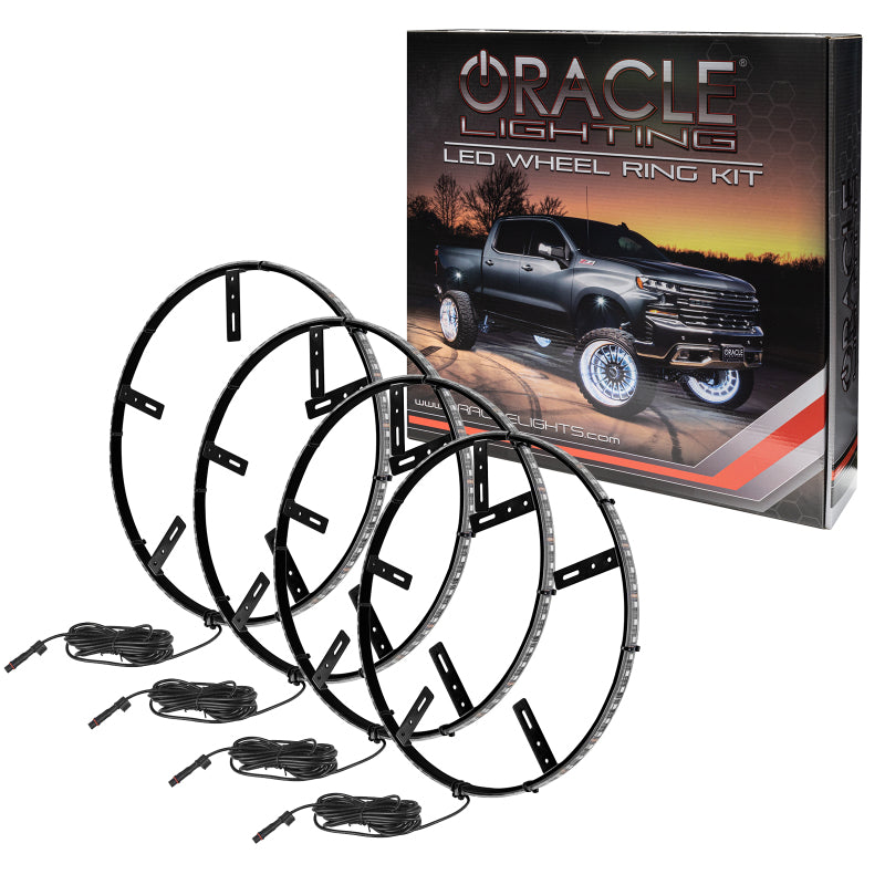 Oracle Lighting Double Row LED Lighted Wheel Ring Kit - 16.5 in Diameter - Blue