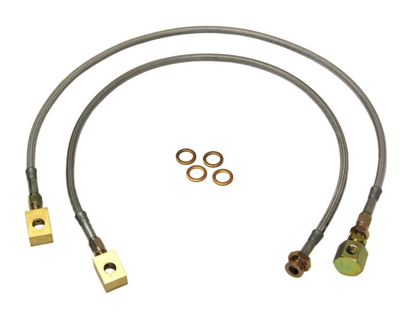 Skyjacker DOT Approved Braided Stainless Front Brake Hose Kit - 4 to 6 in Lift - Ford Compact SUV / Truck 1988-97